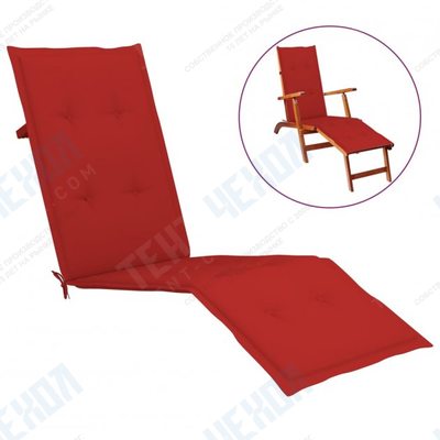 Подушка для шезлонга Shumee красный цвет (75+105) x50x4 см