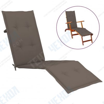 Подушка для лежака Shumee серо коричневый цвет (75+105) x50x4 см