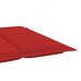 Подушка Shumee для шезлонгов красная 186x58x4 см