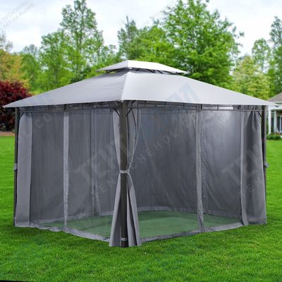 Тент с москитной сеткой и шторы для шатра Green Days 3.65х3х2.75 м серый
