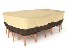 Чехол для комплекта мебели (стол + стулья) БЕЖ 220 х 150 х 60 см