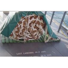 Чехол защитный из прорезиненной ткани для посадочных шторм-трапов у плотов 900 Х