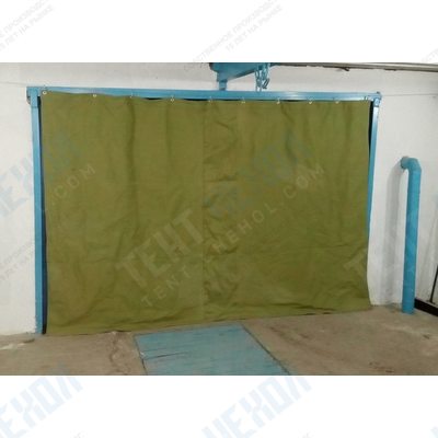 Защитный занавес-штора для ворот гаража из ткани Оксфорда