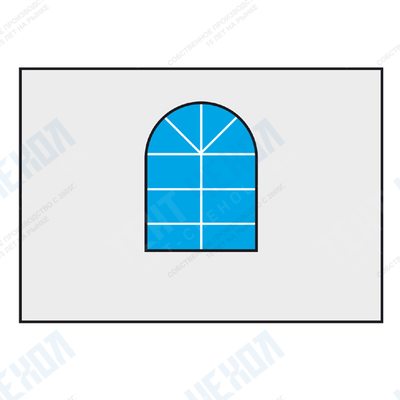 Стенка с окном для шатров автоматов 6х6, з метра (gazebo) sh-19-*w