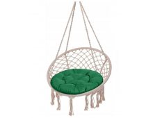 Подушка круглая для садовой мебели, для качели, для кресла 60x60см цвет зеленый