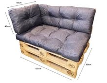 Подушки и матрас на угловой диван из поддон 120x80x40 комплект