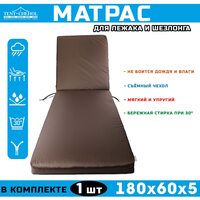 Матрас для шезлонга и лежака 180х60х5 (коричневый)