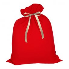 Мешок Деда Мороза подарочный красный 45х60 см