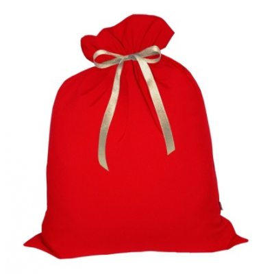 Мешок Деда Мороза подарочный красный 45х60 см