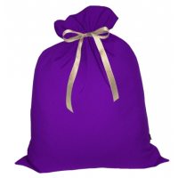 Мешок Деда Мороза подарочный фиолетовый 45х60 см