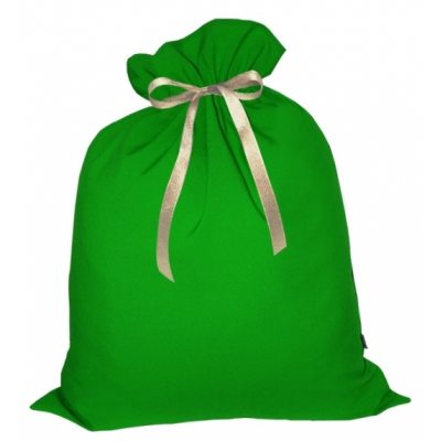 Мешок Деда Мороза подарочный зеленый 45х60 см Мешок Деда Мороза подарочный зеленый 45х60 см