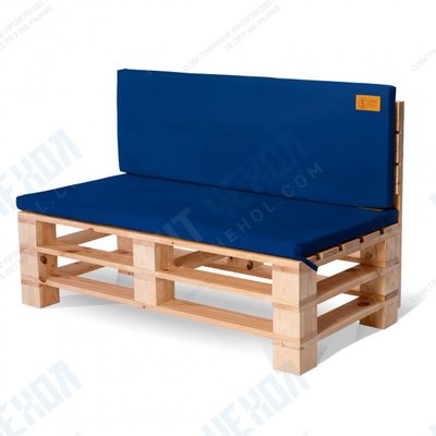 Комплект подушек для садовой мебели Велюр Monaco Blue 120x40x5/120х60x10 см