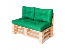 Комплект стеганных подушек для мебели Sancho зеленый 120x80x10/60х45x10 см