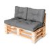 Комплект стеганных подушек для мебели Sancho серый 120x60x10/60х45x10 см