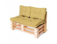 Комплект стеганных подушек для мебели Sancho бежевий 120x60x10/60х45x10 см