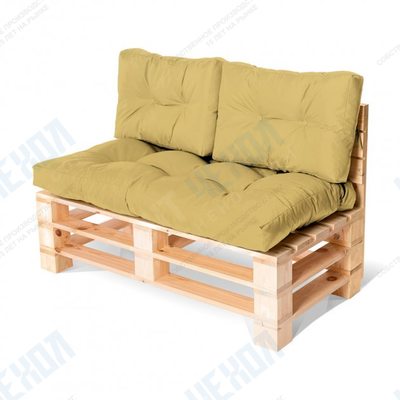 Комплект стеганных подушек для мебели Sancho бежевый 120x60x10/60х45x10 см
