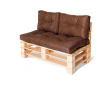 Комплект стеганной подушки для мебели Sancho коричневый 120x80x10/60х45x10 см