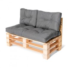 Комплект стеганных подушек для мебели «Sancho» серый 120x80x10/60х45x10 см