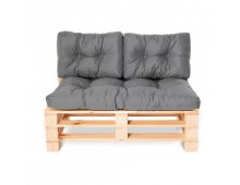 Комплект стеганных подушек для мебели Sancho серый 120x80x10/60х45x10 см