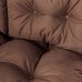 Комплект стеганных подушек для мебели «Sancho» коричневый 120x60x10/60х45x10 см