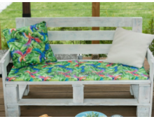 Подушка на 2-местную скамейку этель «попугай», 45 × 120 см