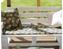 Подушка на двухместную скамейку «этель» ананасы, 45×120 см