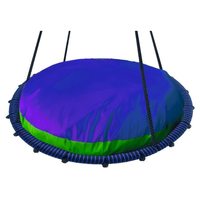 Подушка юнитварм круглая для качелей-гнездо 115 см синий/зеленый