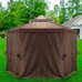 Тент крыша на шатер шестиугольный коричневый