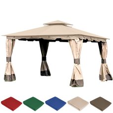 Комплект плотных штор для шатра 300Д 3х3м светло-кофейный 