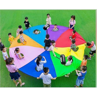 Детский парашют с отверстиями для детского сада